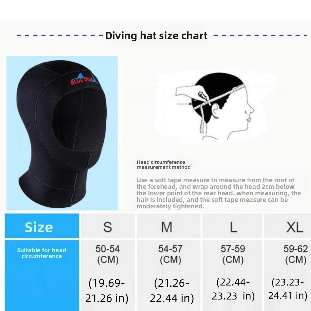 Thicken Design Diving Headsets Chloroprene Rubber Diving Swimming Hats Snorkeling Hats Diving