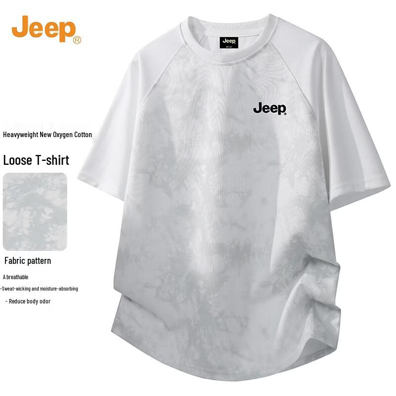 Jeep Men s Tie-Dye Raglan Short Sleeve T-Shirt L