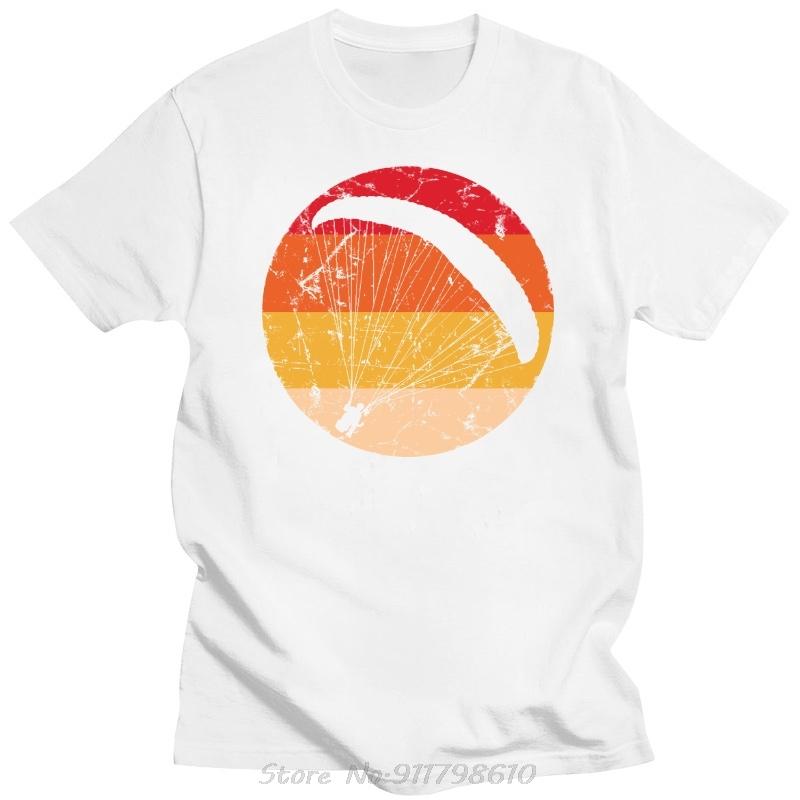 Fashion Retro Paragliding Tshirt For Men Leisure Paraglider Paramotor Parachute T Shirt Cotton Tee Gift T-shirt Men Clothing