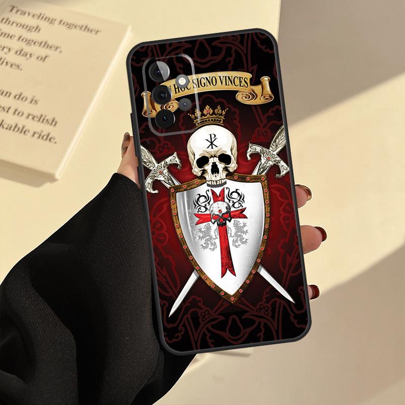 Knights Templar Case For Samsung Galaxy A54 A34 A14 A53 A13 A33 A73 A50 A12 A22 A32 A52 A72 A51 A71 Coque
