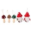 Enhancing Christmas Displays Christmas Pendant Mini Hanging Decor Mushroom Ornament Wool Felt Material Compact Size