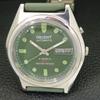 VINTAGE ORIENT AUTOMATIC 46941 JAPAN MENS GREEN COLOR DIAL WATCH a700709-5 R204-a700709