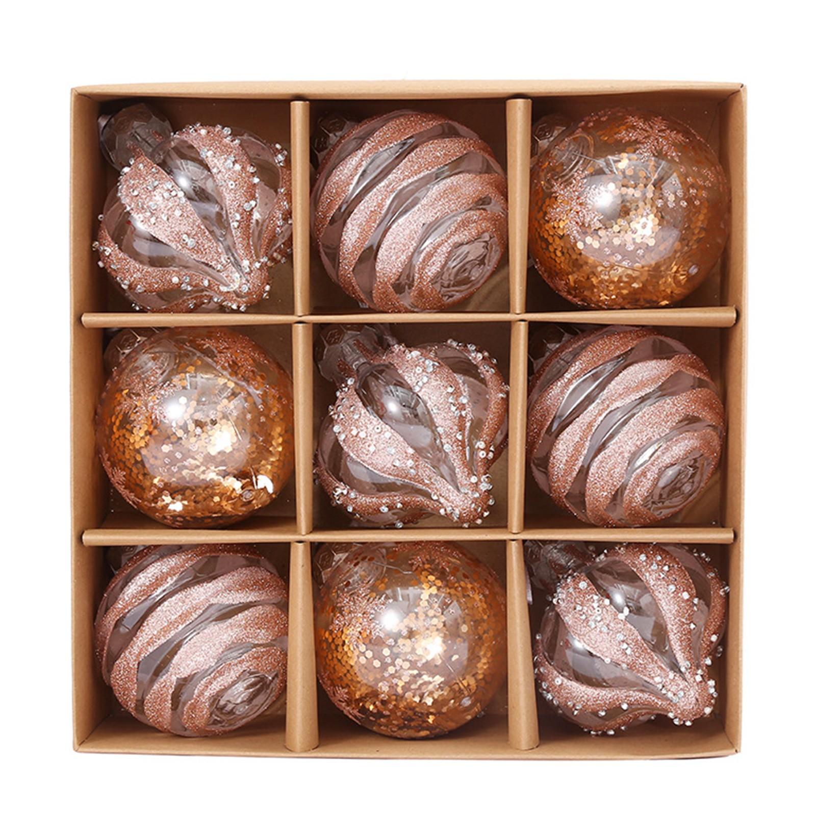 

Exquisite Christmas Ball Ornaments Set Of 9 8cm Balls For Holiday Wedding Party