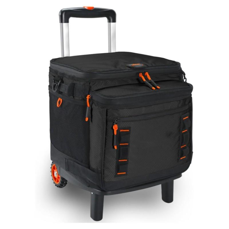

Roller Mounted Picnic Bag, Large Capacity Insulated Wheeled Box чёрный