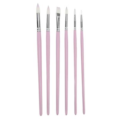 6Pcs Watercolor Brushes Multifunctional Easy Cleaning Wide Application Premium Material Durable Paintbrush SetHibiscus