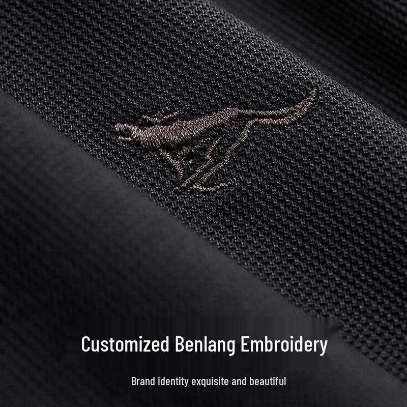 SEPTWOLVES Men s Silk Blend Breathable Short Sleeve POLO Shirt M черный 48a