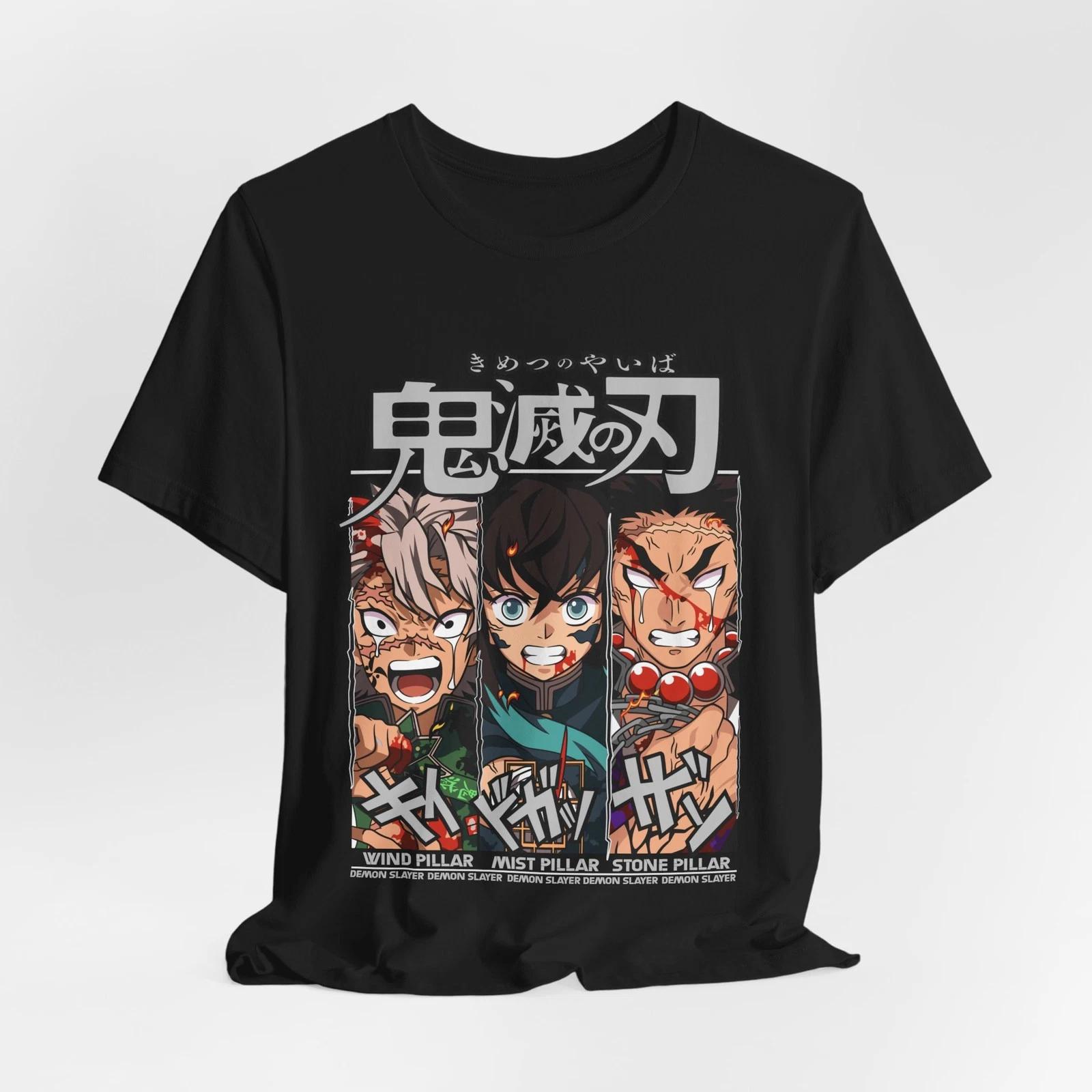 Anime-Inspired Short Sleeve Tee, Casual Gift, Graphic Tee, Pop Culture [...] S