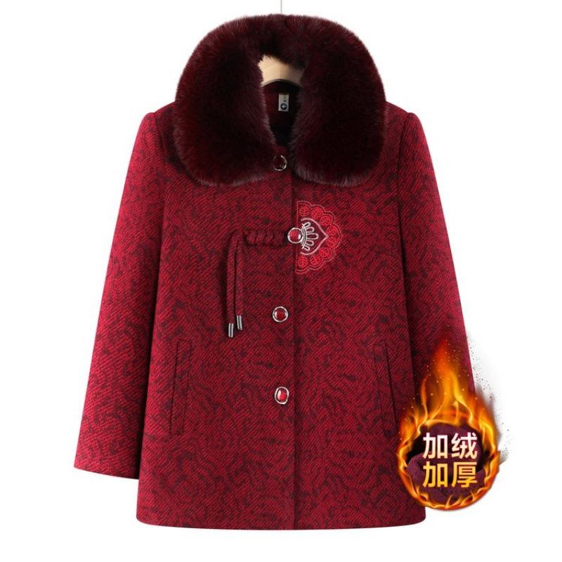 Winter Velvet Old Lady Mink Velvet Jacket Winter Coat Middle Old Imitation Mink