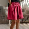Women's Casual  Summer Elastic Beach Shorts  Solid Casual Shorts