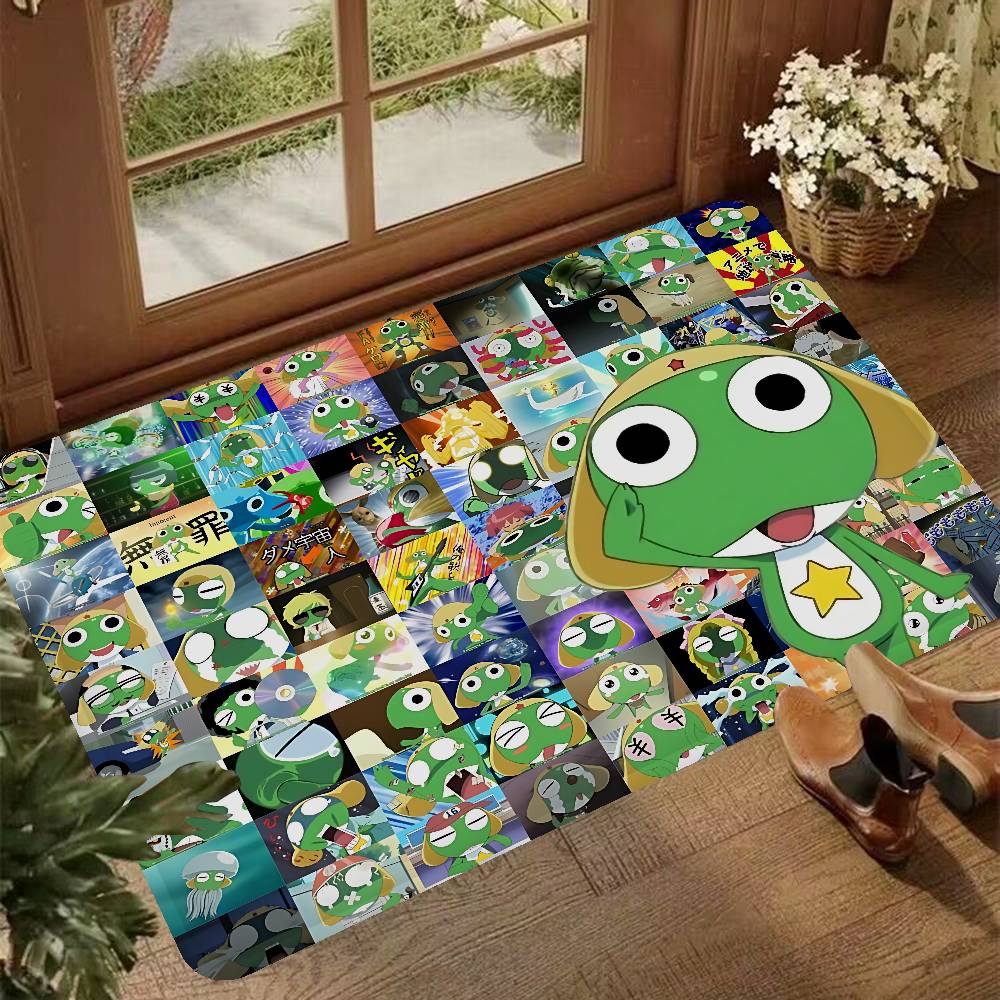Cartoon Funny Keroro Gunsou Frog Kitchen Mat Kids Room Bedroom Decoration Balcony Anti-Slip Doormat Living Room Alfombra