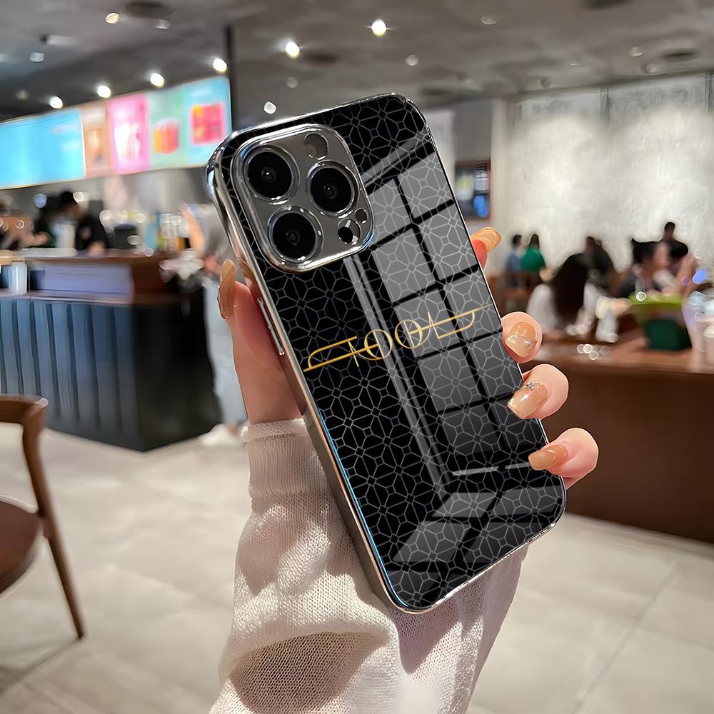 

T-TOOL Rock Band Phone Case For IPhone 17 Pro Max 15 Pro 16 14 Plus 12 13 Mini 11 Pro Shockproof Electroplated Glass Cover iPhone 14 Pro Max