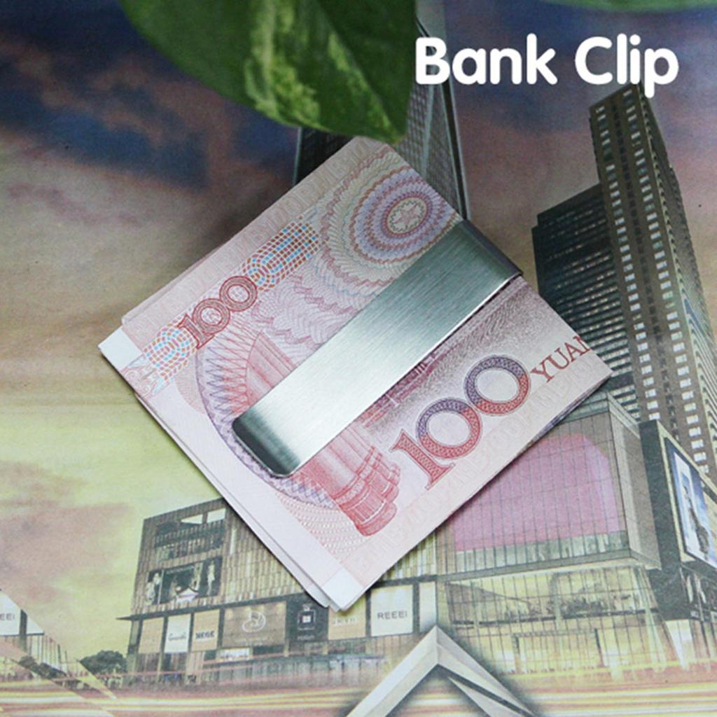1Pcs Stainless Steel Money Clip Fashion Simple Silver Creative Banknote Clip Belt Clip Personality Bookmark Metal Ticket Folder