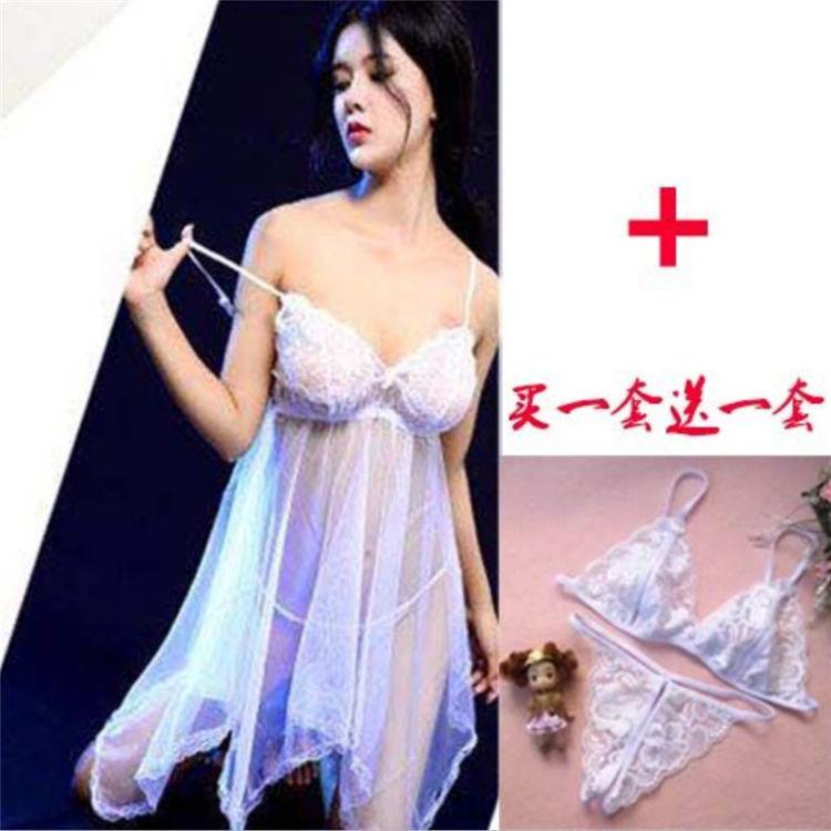Sexy Lingerie Women Are Extremely Tempting To Flirt Super Saucy Large Size Transparent Lace Suspender Skirt Free Suit