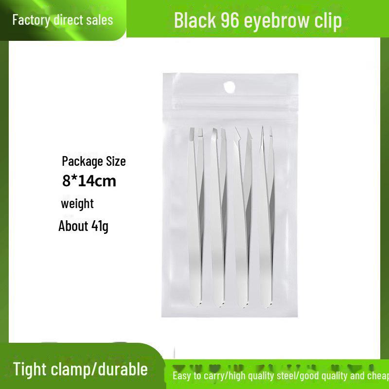 Pince à épiler de précision 96 pièces pour sourcils, barbe, cils et épilation - Outil unisexe
