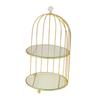 Golden Jewelry Holder Cupcake Stand Makeup Organiser Women , Double Layer, Others