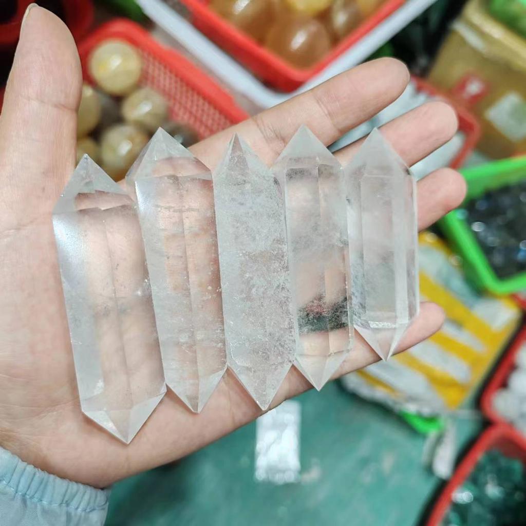 Unique Double Pointed Clear Quartz Crystal Wand Perfect for Rituals & Gifting DIY Craft Supplies