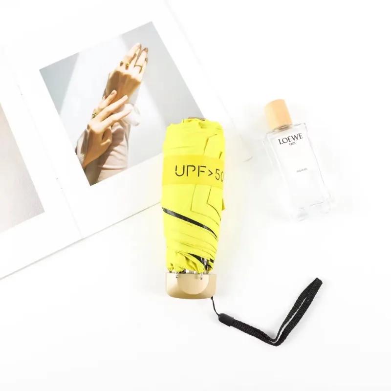 Flat 50 Fold Umbrella Ultra Light Mini Sun Umbrella Women's UV Glue Sunscreen Rain Shine Dual-purpose Pocket Umbrella