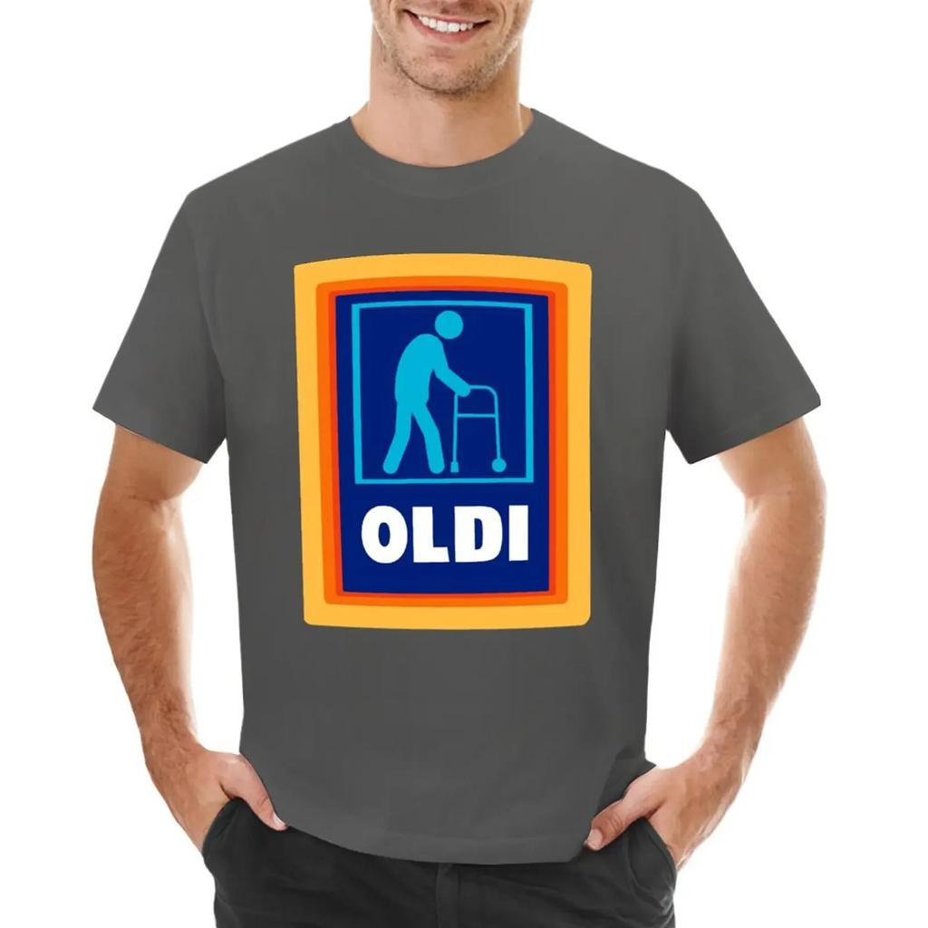Oldi T-Shirt Anime T-Shirts Sommer Oberteile Einfarbige Schwarze T-Shirts Unisex