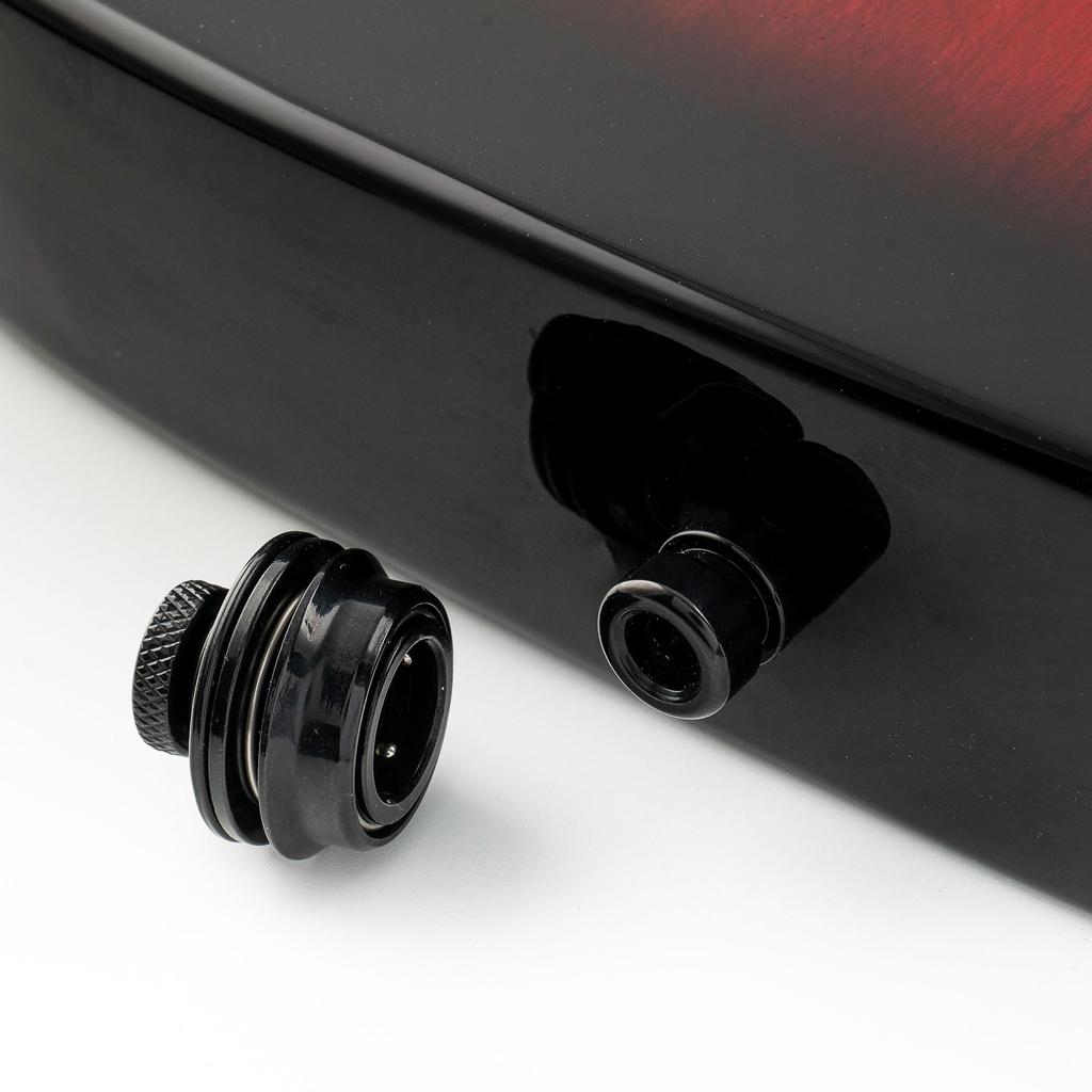 Musiclily Pro Steel Guitar Strap for Lock Pin Electric Black of Guitar/Bass, (Set 2)