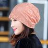 Women's Summer Thin Lace Breathable Head-Wrapping Hat Headscarf Hat Pull-On Hat Air-Conditioned Hat Bald Head Slouchy Hat Sleep Cap