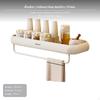 Wall Mounted Kitchen Storage Rack, NoDrill MultiFunctional Organizer, Aluminum seasoning Shelf,