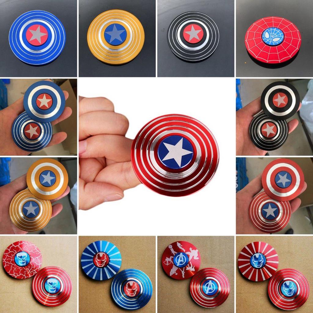Captain Spinner American Fingertip Gyro Shield Alloy Toys Decompression
