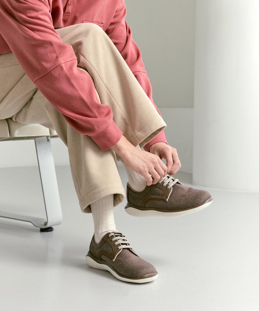Ksns Urban Trek Wool Rib, Brown - Barefoot Shoes [Men'S]