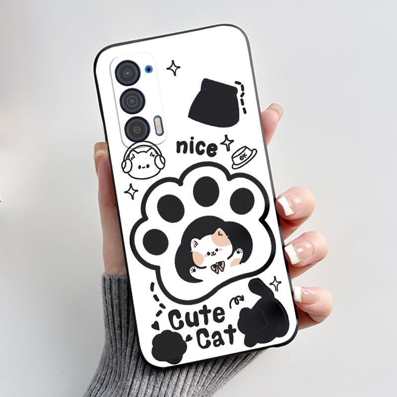 

For Motorola edge 5G UW 2021 Cute Kawaii Cartoon Astronaut Soft Silicone Case For Motorola Moto edge 2021 Phone Cases Back Cover Edge 5G UW 2021
