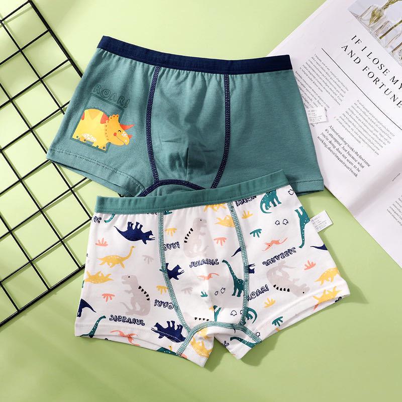 Boys' Pure Cotton Breathable Boxer Briefs - Sweat-Absorbent Underwear for Kids