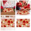 Romantic Multi Color Heart Pattern Doormat Chic 40*60cm Floor Mat Elegant Festive Valentine Themed Home Decor Accent