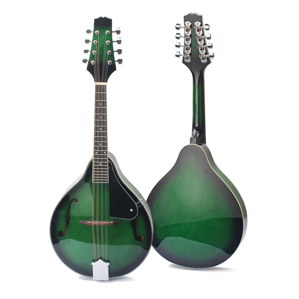 Mandolin A Style 8 String Basswood Body Engineer Wood Fingerboard Adjustable String Instrument for Benginners with