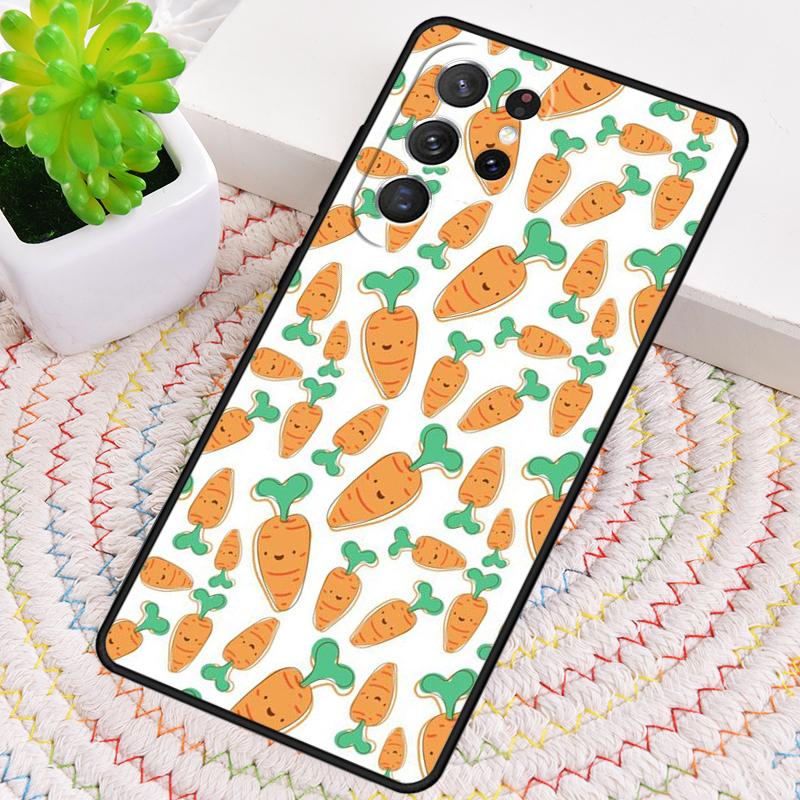 Cute Cartoon Carrot Pattern Phone Case for Samsung Galaxy Note 10 Pro S26 Ultra S23 S24 FE S25 S21 S22 PLUS Shockproof Cove