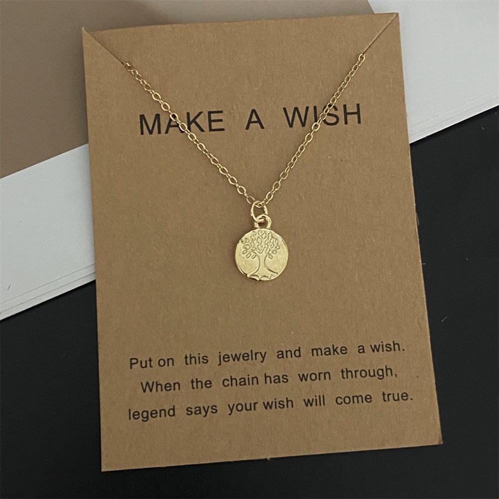 Moon Star Pendant Necklace for Girl Women Golden Color Various Design Link Chain Choker Necklace Gift for Friend Fashion Collar