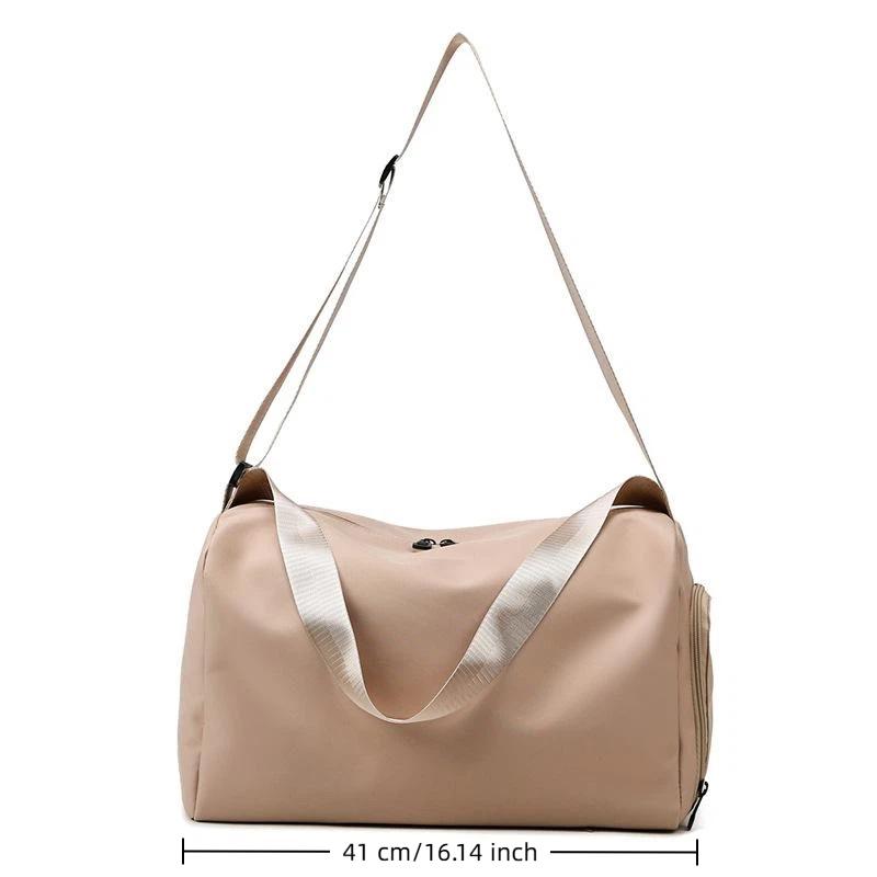 Travel Gym Bag for Women Adjustable Non-Slip Shoulder Strap Dry Wet Separation for Yoga Fitness Outdoor Activities