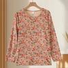 Plus Size 3XL-7XL Casual Long Sleeve Tops for Woman Sweatshirts Loose Oversize Middle-aged Women's Pullovers Vintage Clothes