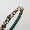 Sparkling Colorful Rhinestone Hairband Luxury Gold Base Prom Headpiece Wedding Guest Headwear Elegant Birthday Hairpiece