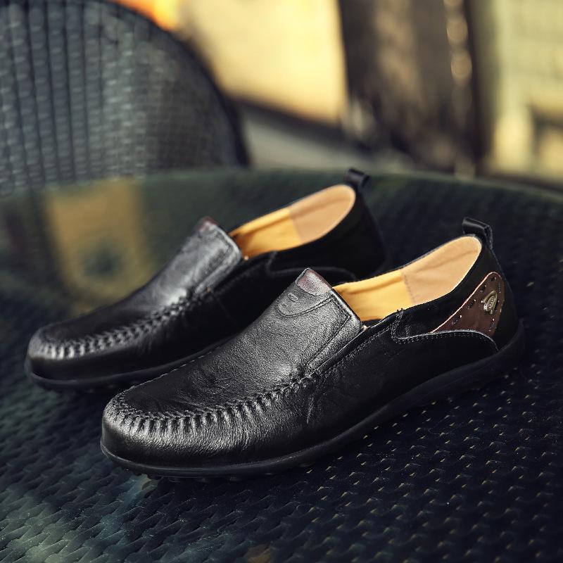 Summer Men's Leather Shoes Leather Comfortable Men Casual Driving Shoes