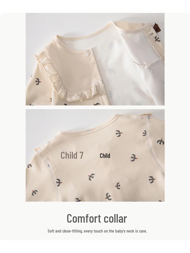 Pure Cotton Lace Collar Baby Girl Jumpsuit - Sweet Spring/Autumn Romper Outfit