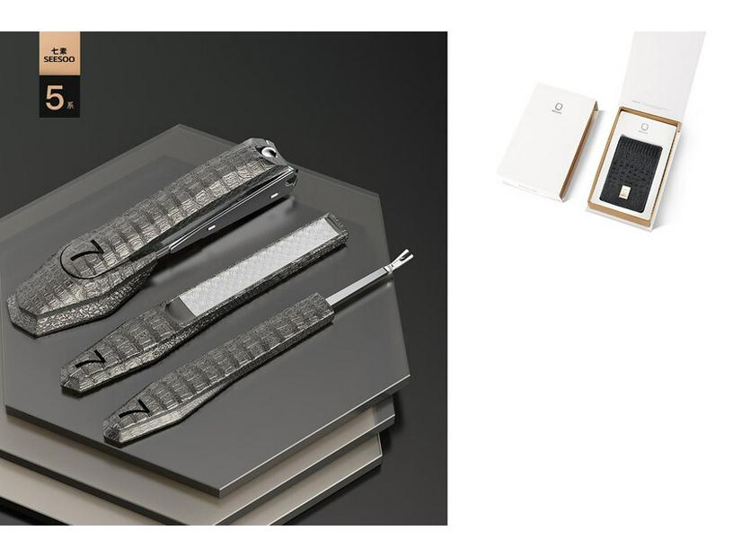 SEESOO Bionic Crocodile 3-Piece Manicure Set