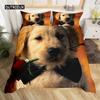 Dog Duvet Cover Set Queen Size Kids Teen Boys Bedding Set Cute Pet Puppy Comforter Cover Animal Theme Quilt Cover for Children