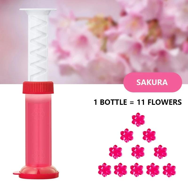 Flower Toilet Cleaner Gel Syringe Aromatic Drainage Toilet Cleaner Air Freshener Deodorizing Household Bathroom Tools
