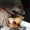 High Borosilicate Glass Saucepan for Cooking, Clear Cooking Pot, Gas Open Fire, High Temperature Resistant, Cookware, New, House
