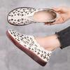 Summer Breathable Hollow Mother Sandals Women's Flat Bottomed Round Head Soft Bottom Large Women's Hole Shoes