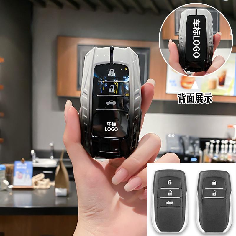 

Transparent Car Key Case Cover Shell for Toyota Corolla RAV4 CHR Prius Camry Prado Highlander Yaris - Protective Accessory