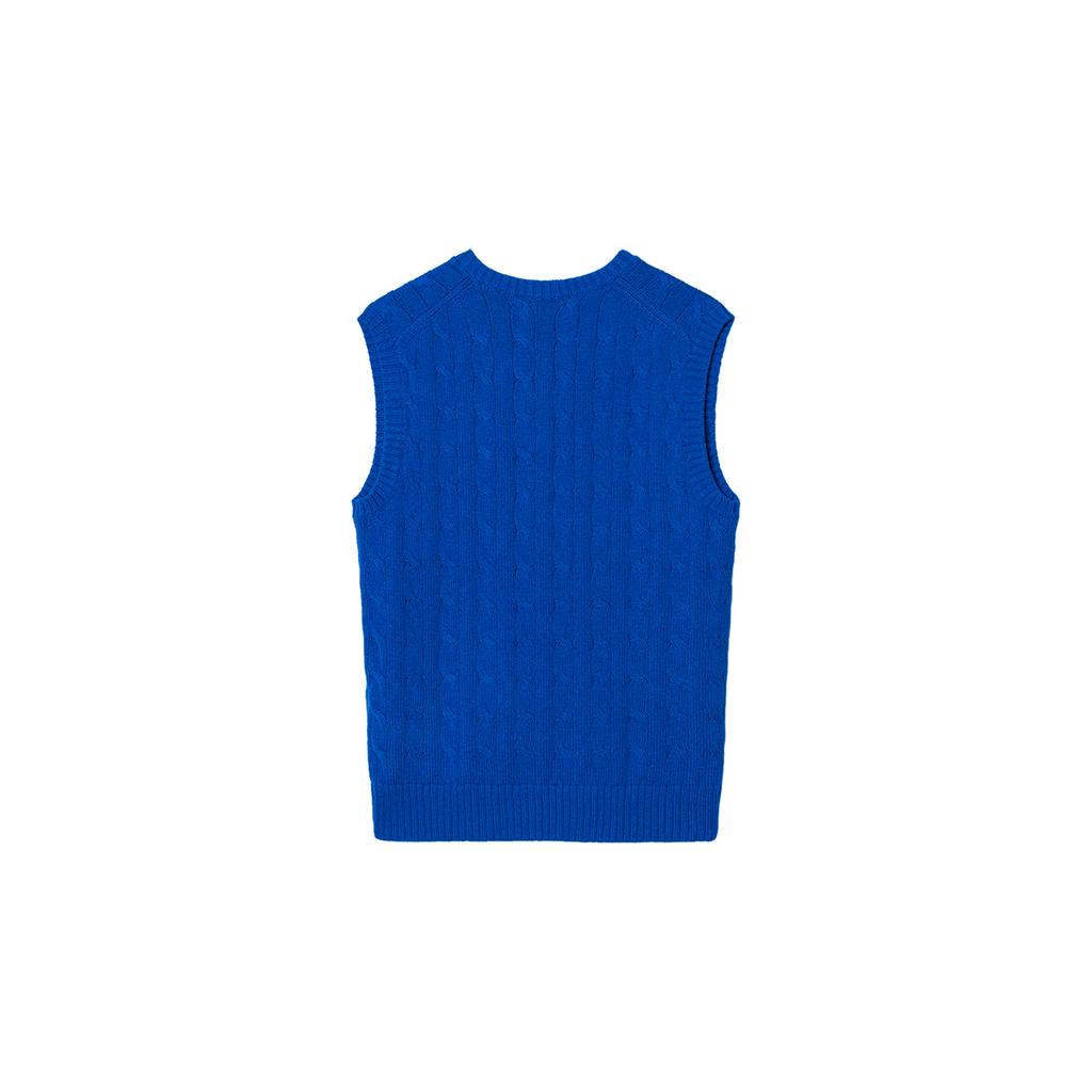 Polo Ralph Lauren Solid Color Logo Embroidered V-Neck Sleeveless Vest Men vests Blue 710860352-002