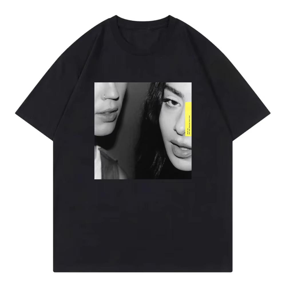 Charli XCX Troye Sivan Talk Talk T Shirt Brat Women Clothing Harajuku T-Shirt Unisex High Quality Clothes Cotton TShirts Graphic