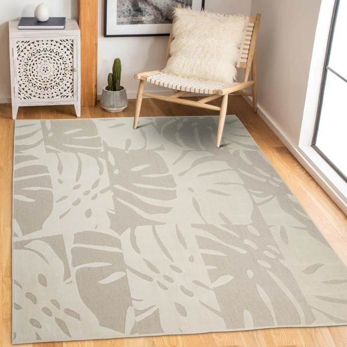 Tapis scandinave moderne doux écru 120x160
