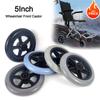 5Inch Wheelchair Front Castor Anti Slip Replacement Shopping Cart Wheels Wear-resistant Solid Tire Wheel Wheelchair Accessories