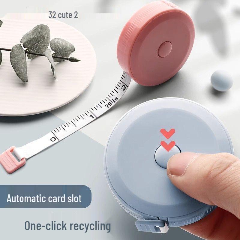 2m Mini Leather Pocket Tape Measure: High-Precision, Multifunctional Ruler for Bust, Waist, and Hips