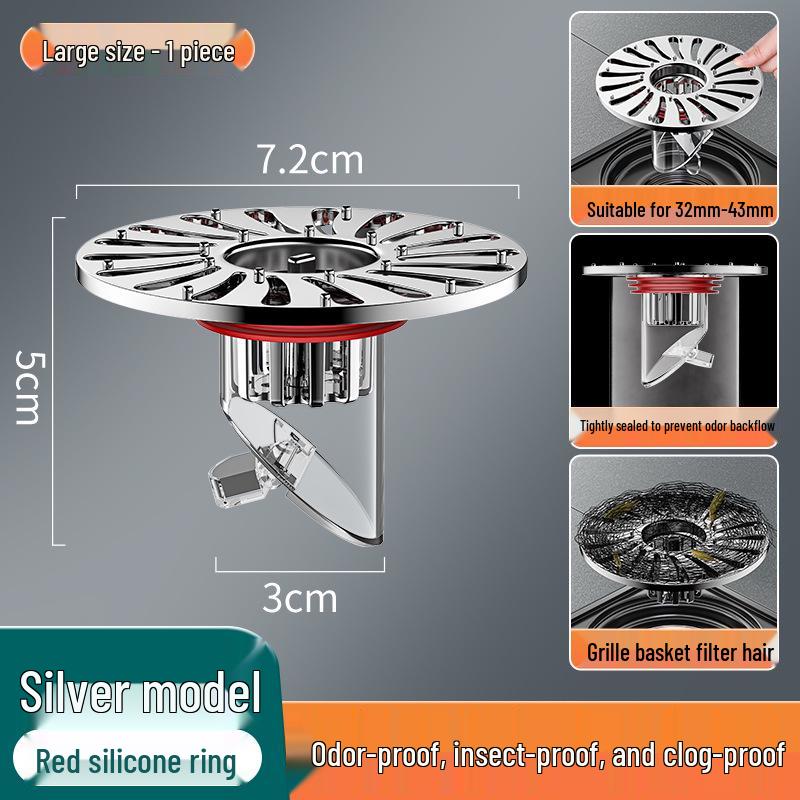 Nuovo Modello Scarico a Pavimento Deodorante per WC: Soluzione per la casa Plug-and-Play, Anti-Bloccaggio, Repellente per Insetti